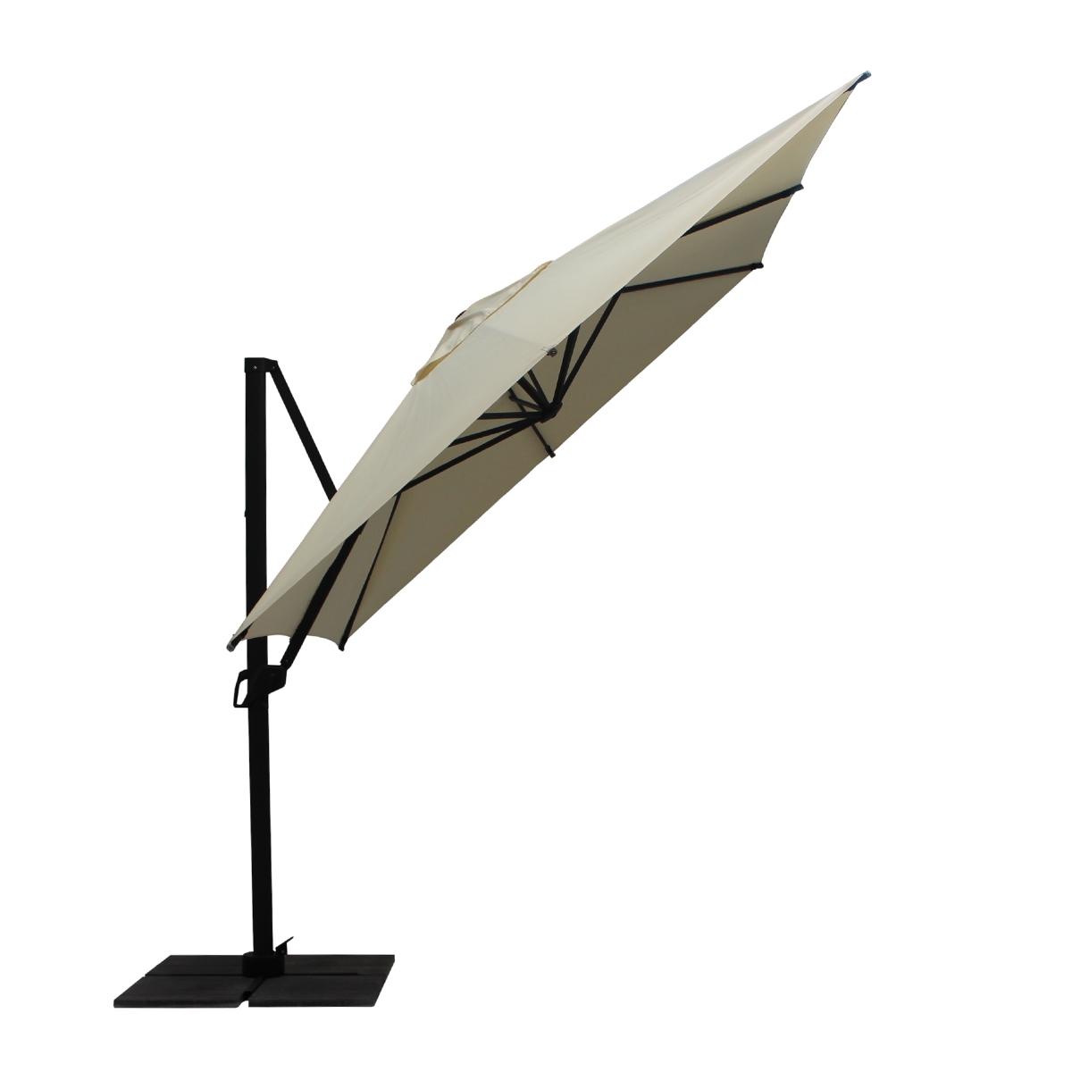 Cantilever Garden Parasol 3x3 Retractable Aluminium Antibes ART 448Q — 5