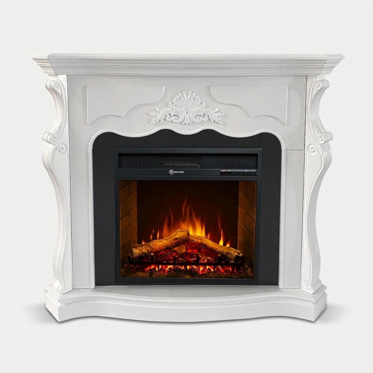 Freestanding electric fireplace with remote control Parigi — 1