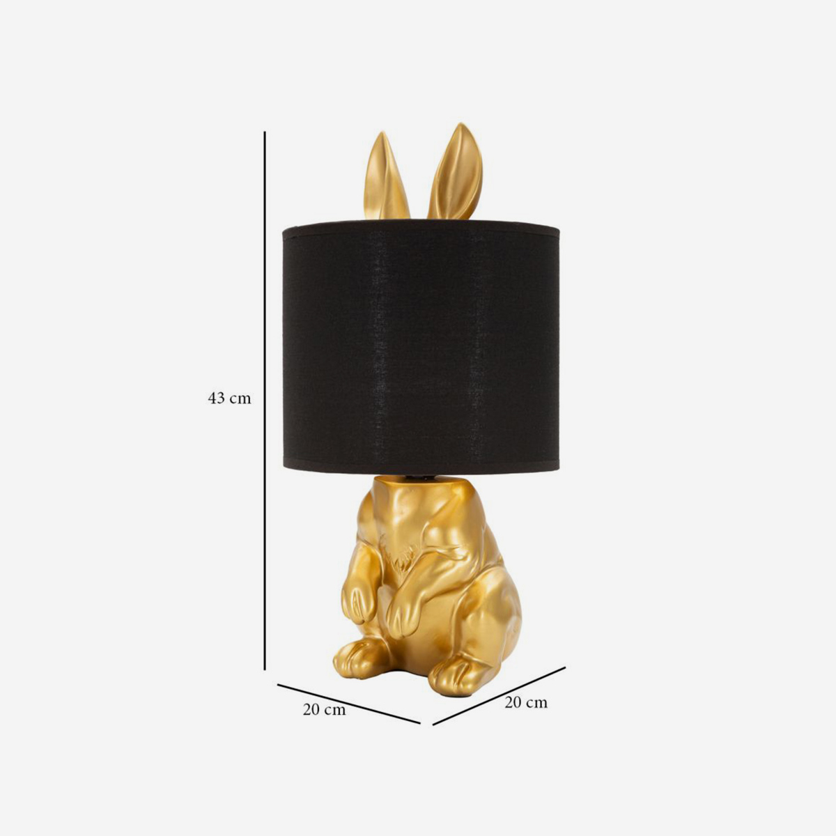 Mauro Ferretti Rabbit Table Lamp with Fabric Lampshade — 3