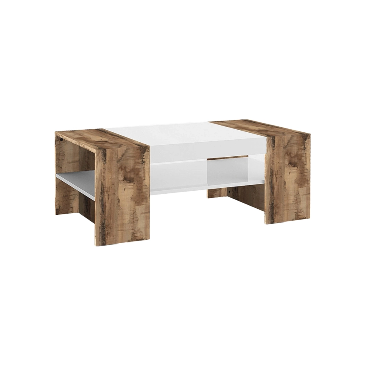 Bicolor Coffee Table, Living Room Sofa Design, 110x60cm, Cherry Acero — 4