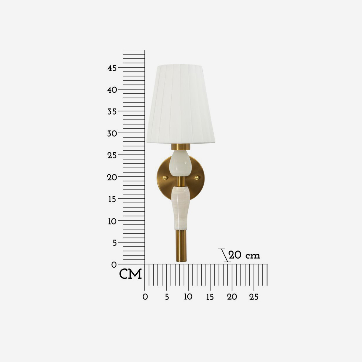 Budapest Wall Lamp in Iron with Fabric Shade — 3