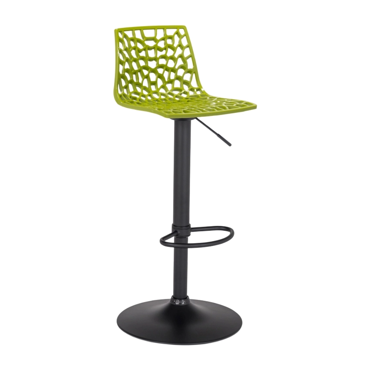 Adjustable Swivel Bar Stool with Matt Black Base Grand Soleil Spider Matt — 1