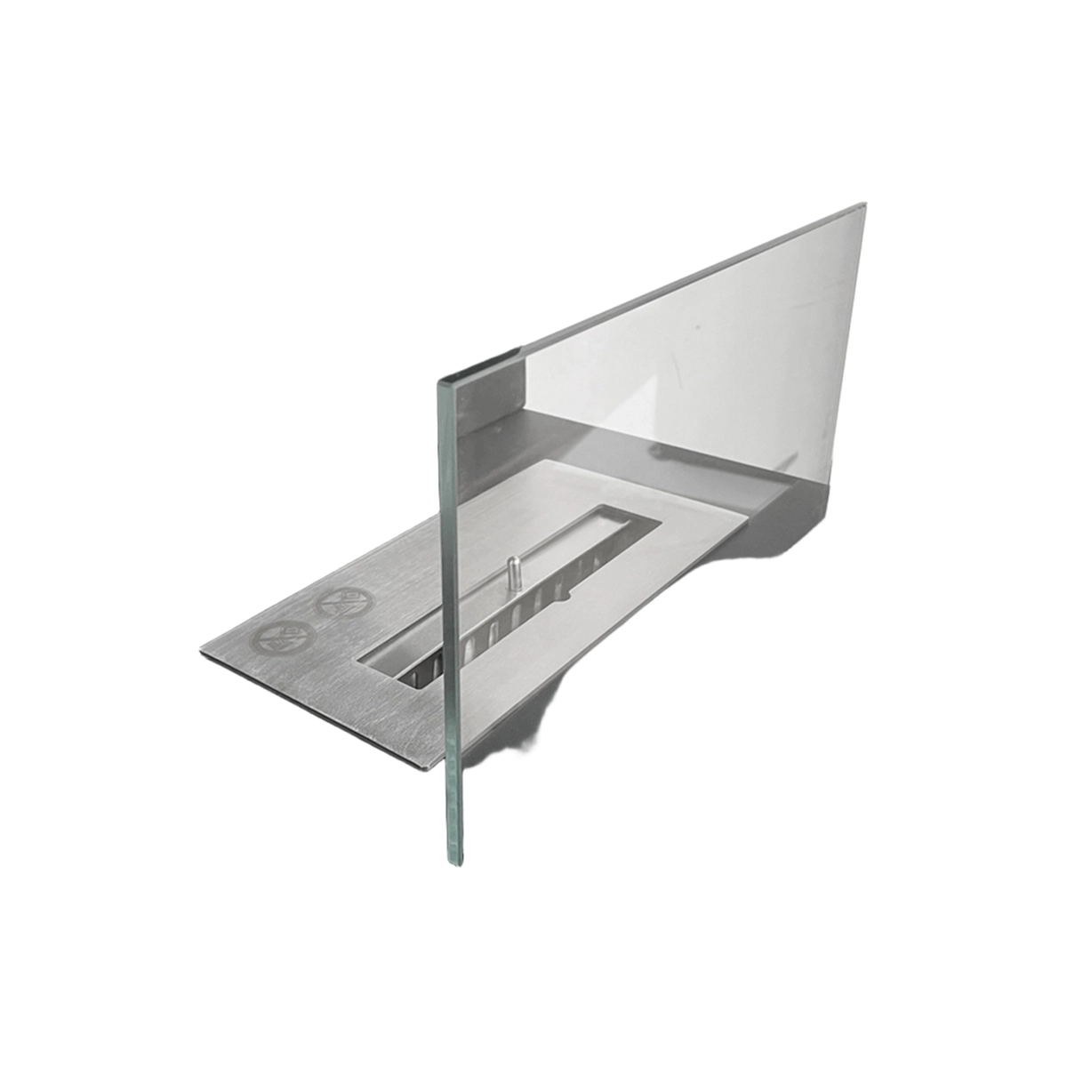 Divina Fire Oslo Freestanding Bioethanol Fireplace in Steel 38x38x100 cm — 7