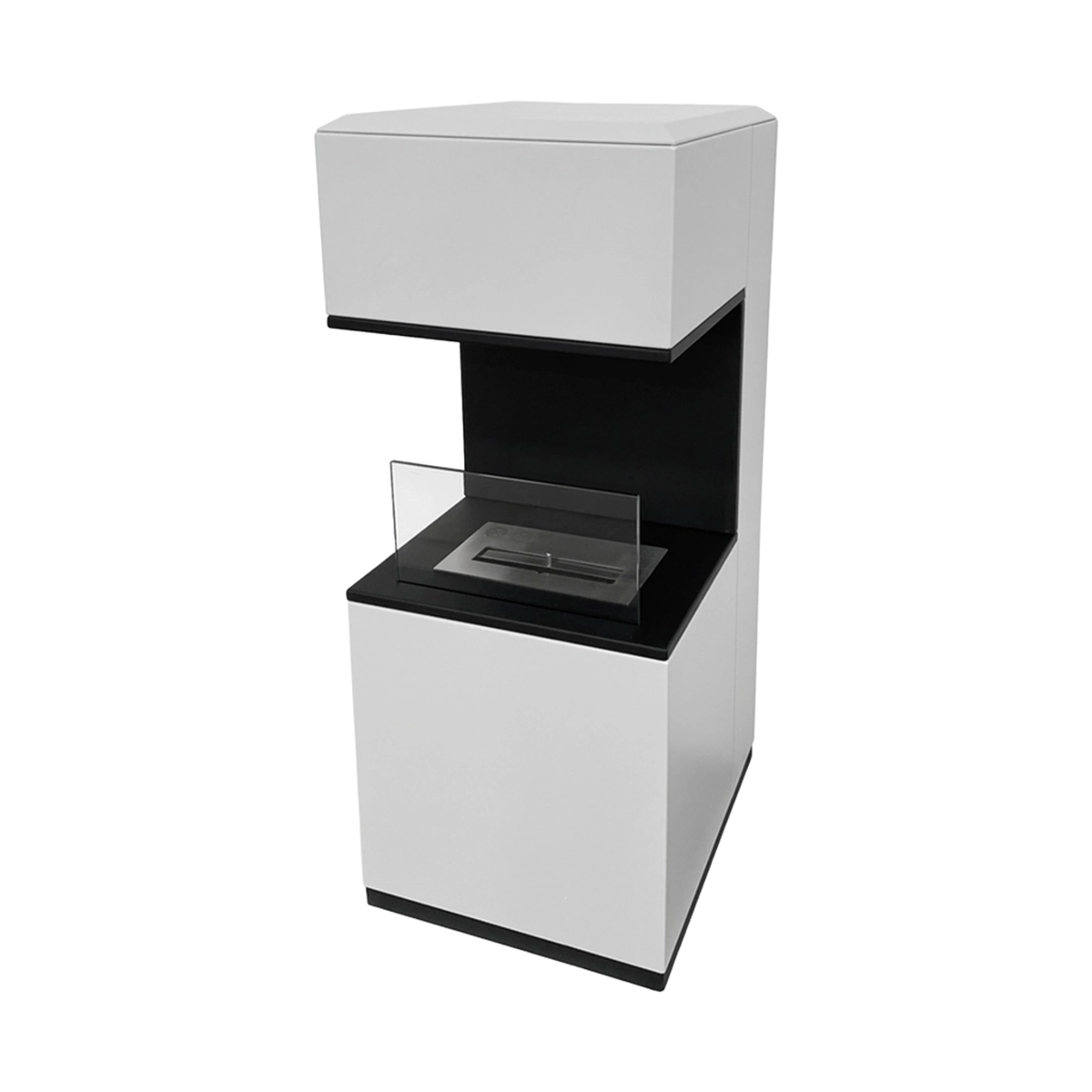 Divina Fire Oslo Freestanding Bioethanol Fireplace in Steel 38x38x100 cm — 6
