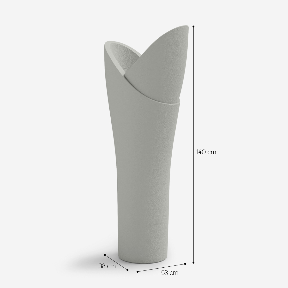 LYXO Assia 140 modern tall outdoor polyethylene planter 140 cm — 3