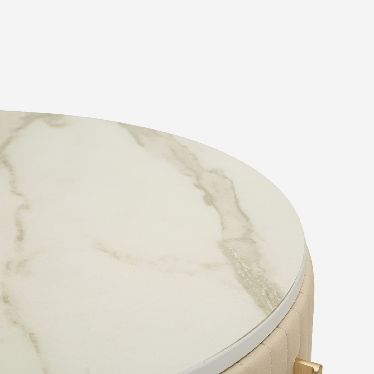 Pok Round Bedroom Dressing Table with Matching Pouf — 3