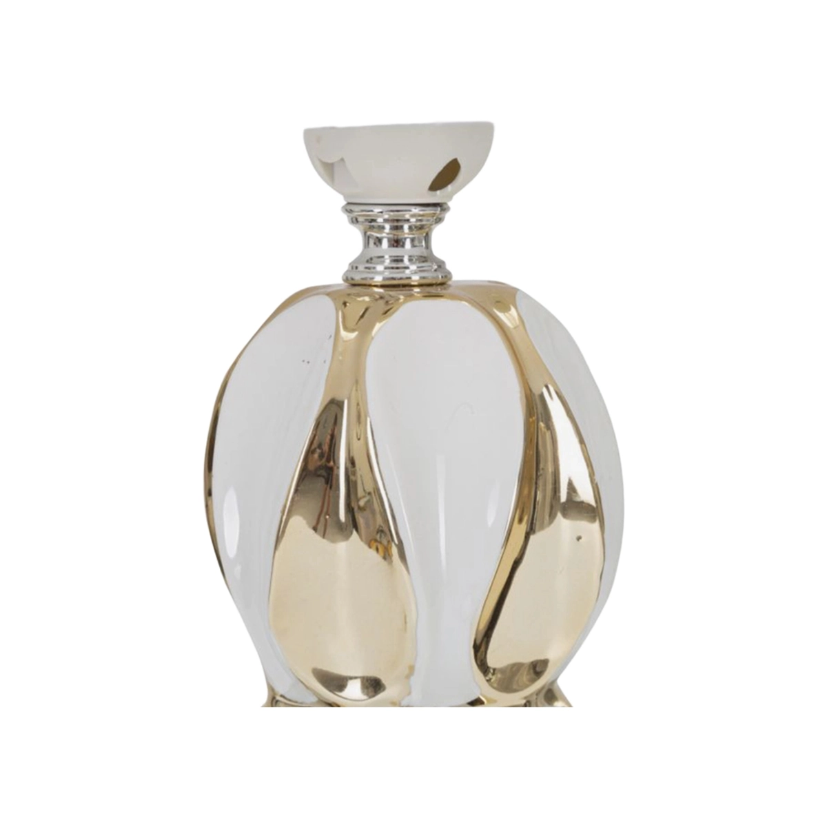 Mauro Ferretti Glam Balls Ceramic Table Lamp with Fabric Shade — 4