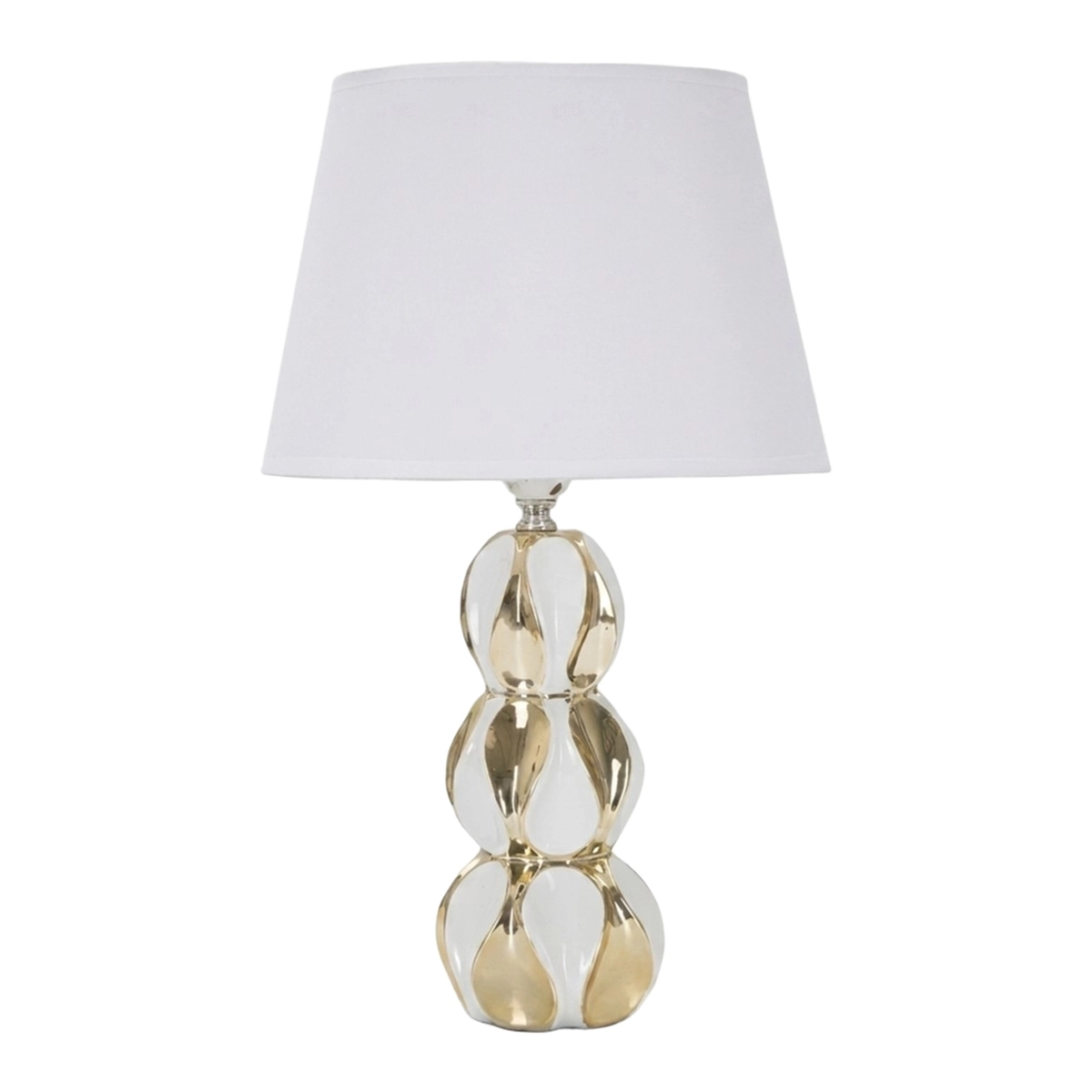 Mauro Ferretti Glam Balls Ceramic Table Lamp with Fabric Shade — 1