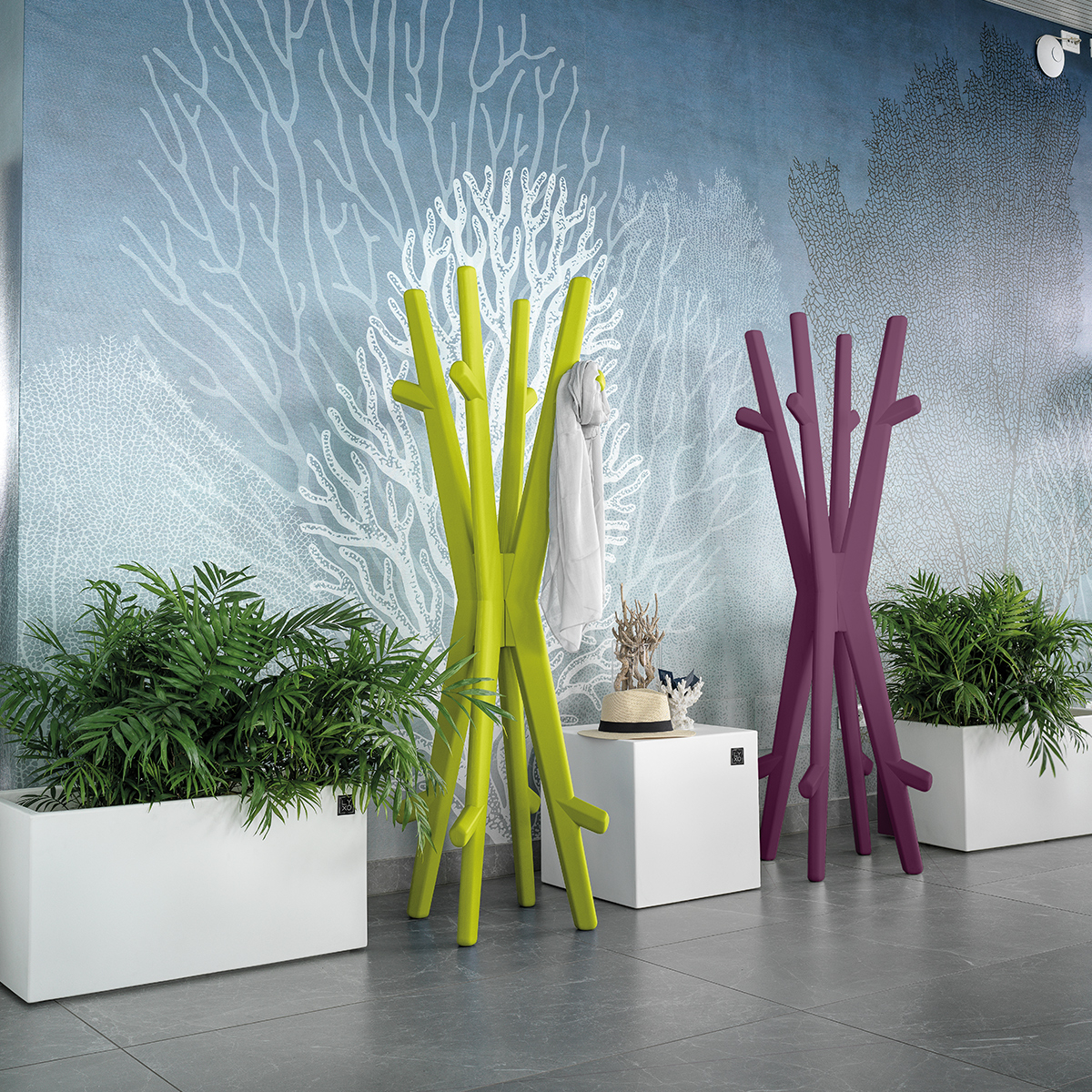 Modern Freestanding Design Coat Rack Twins LYXO — 4