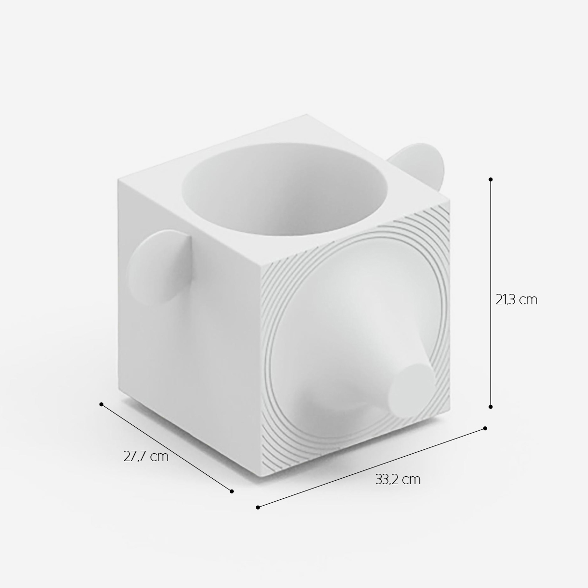 Capo Rechargeable Polyethylene Outdoor Illuminated Planter — 4