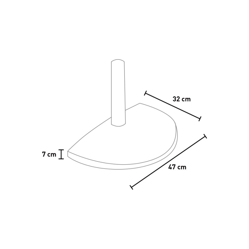 Half Parasol Base in Resin 9 kg for Wall Umbrellas Mid — 3