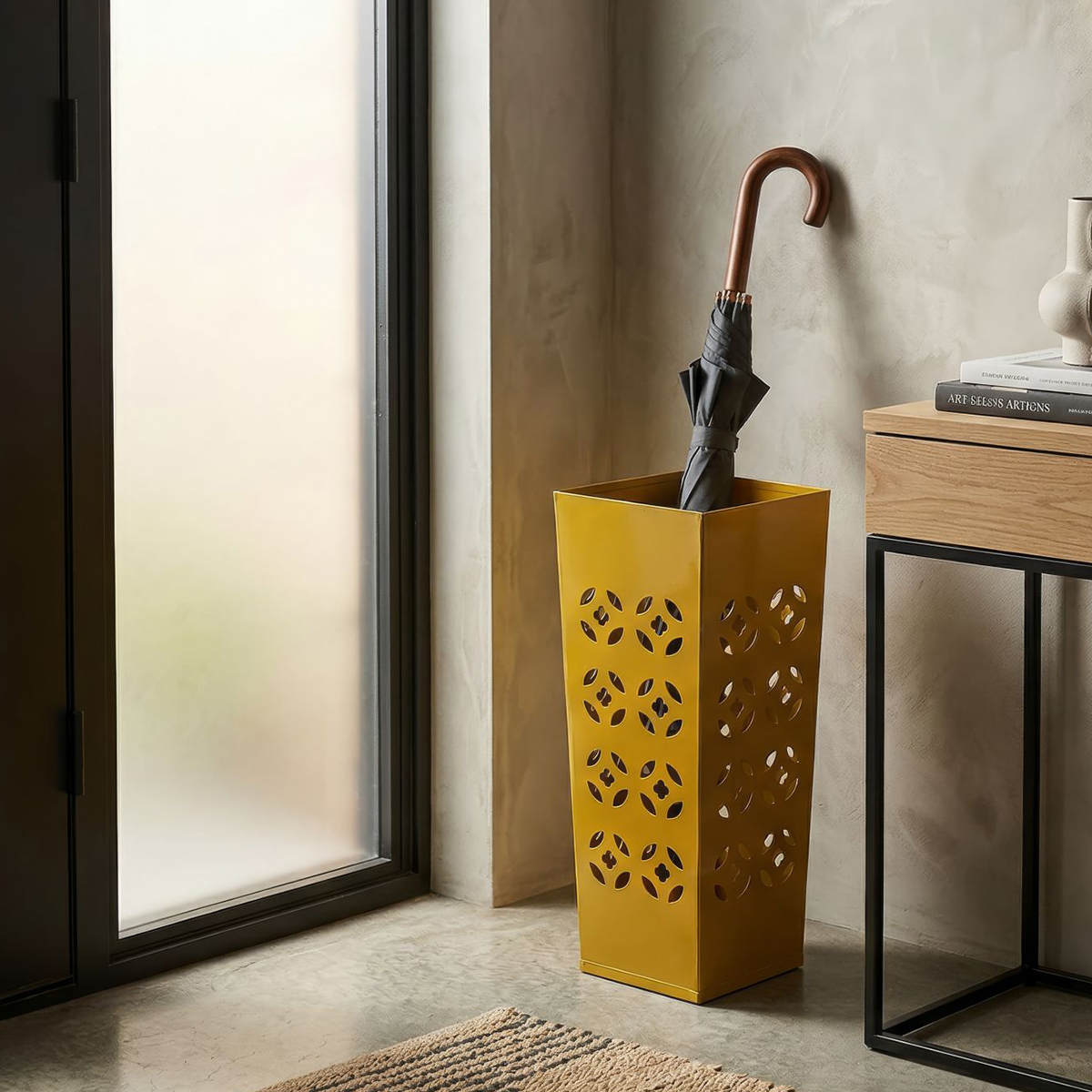 Fit Square Perforated Metal Hallway Umbrella Stand — 2