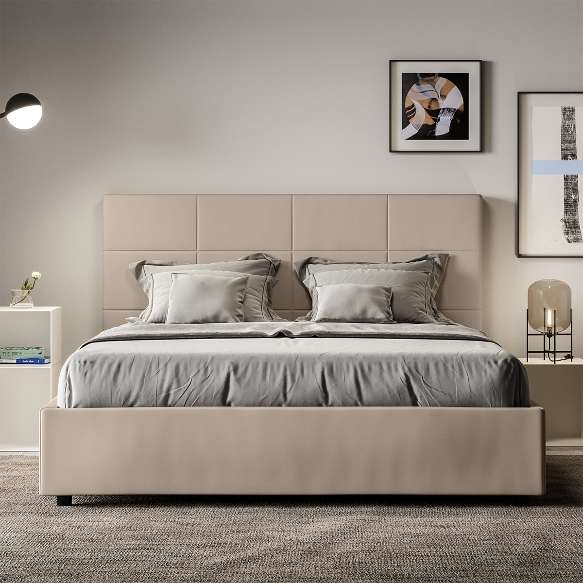 Double bed with storage box 160x190 Mika — 3