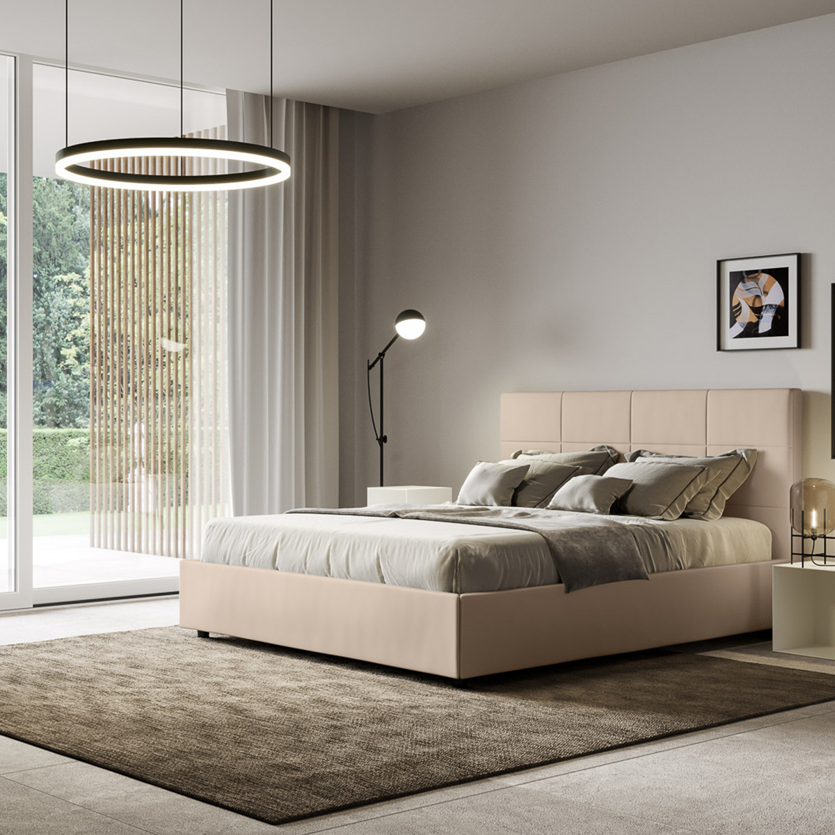 Double bed with storage box 160x190 Mika — 2