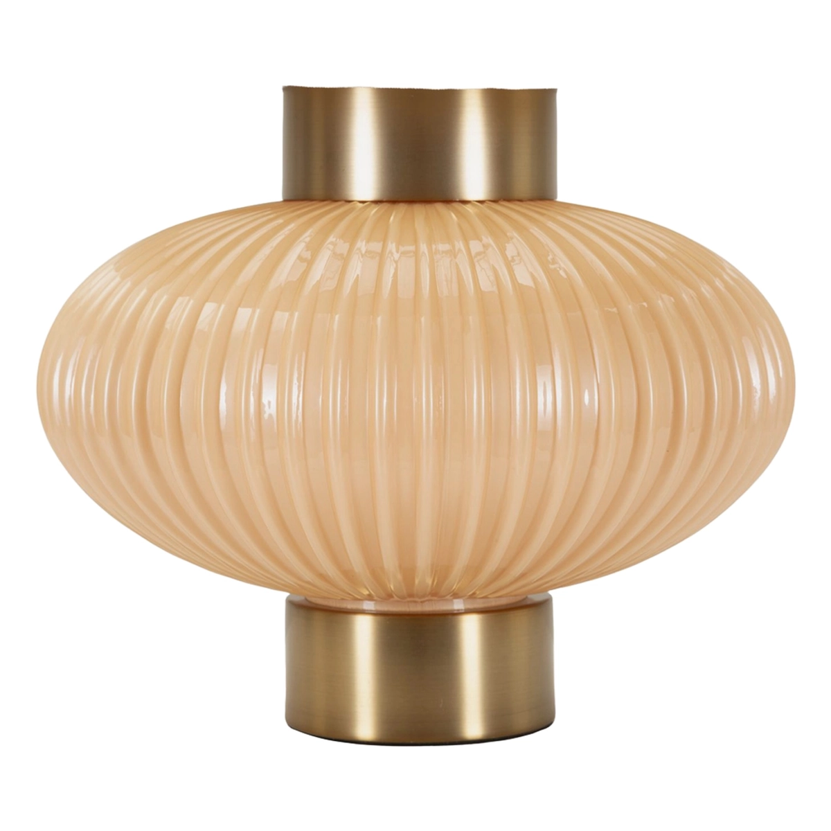 Table lamp in fluted glass and Tessuto shade Ø 33x49 cm Perly B — 5