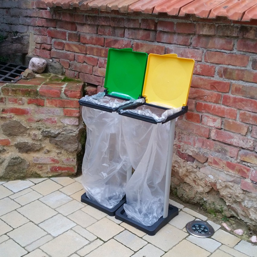 Mongardi Mr. B Bis Double Recycling Waste Bag Holder — 3