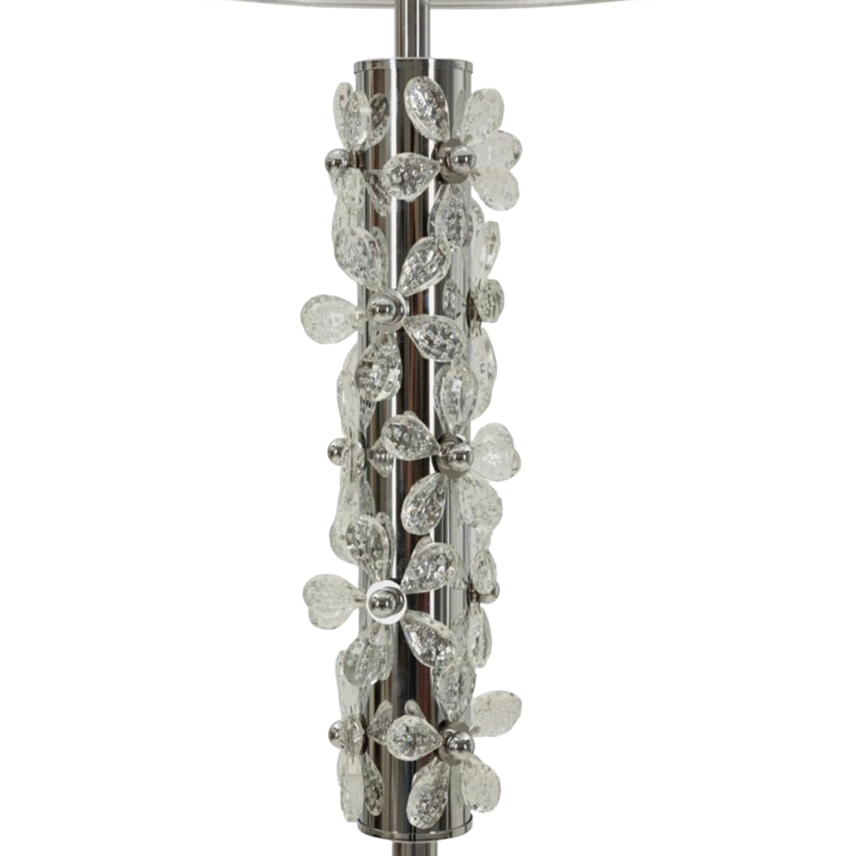 Flower Table Lamp with Fabric Lampshade — 5