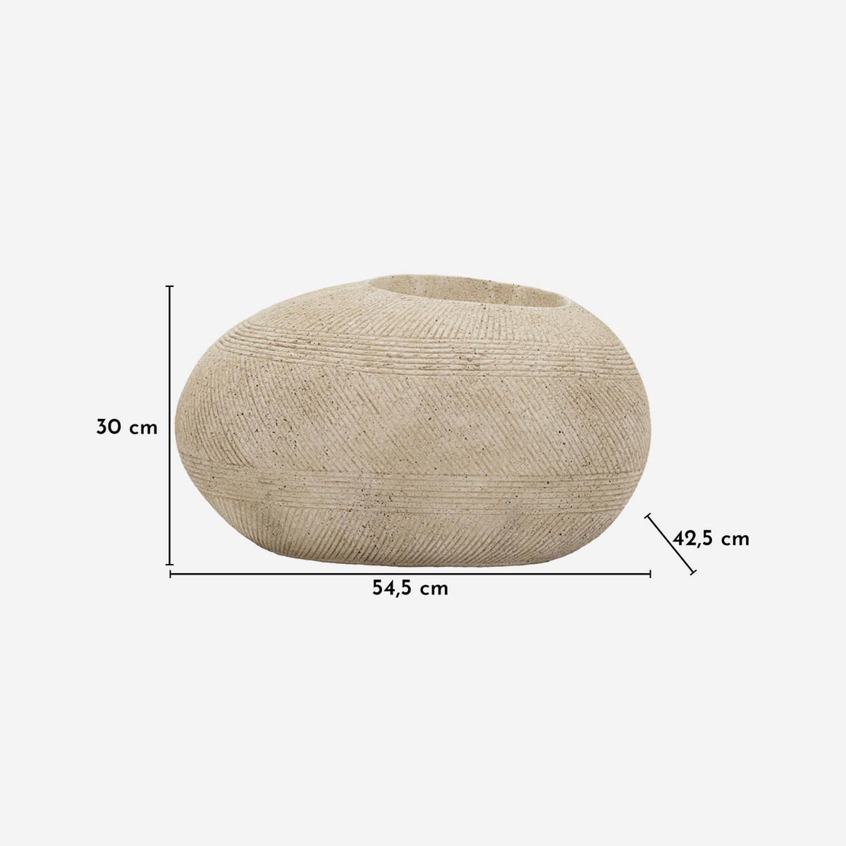 Stone 30 Decorative Outdoor Polyresin Planter — 3