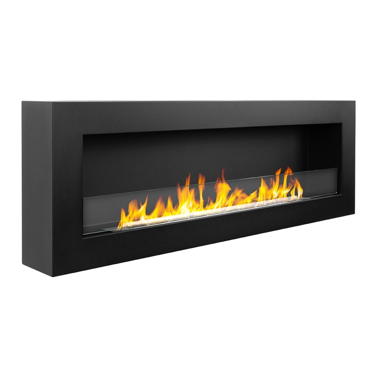 Divina Fire Siena 120 Black Wall-Mounted Bioethanol Fireplace — 1