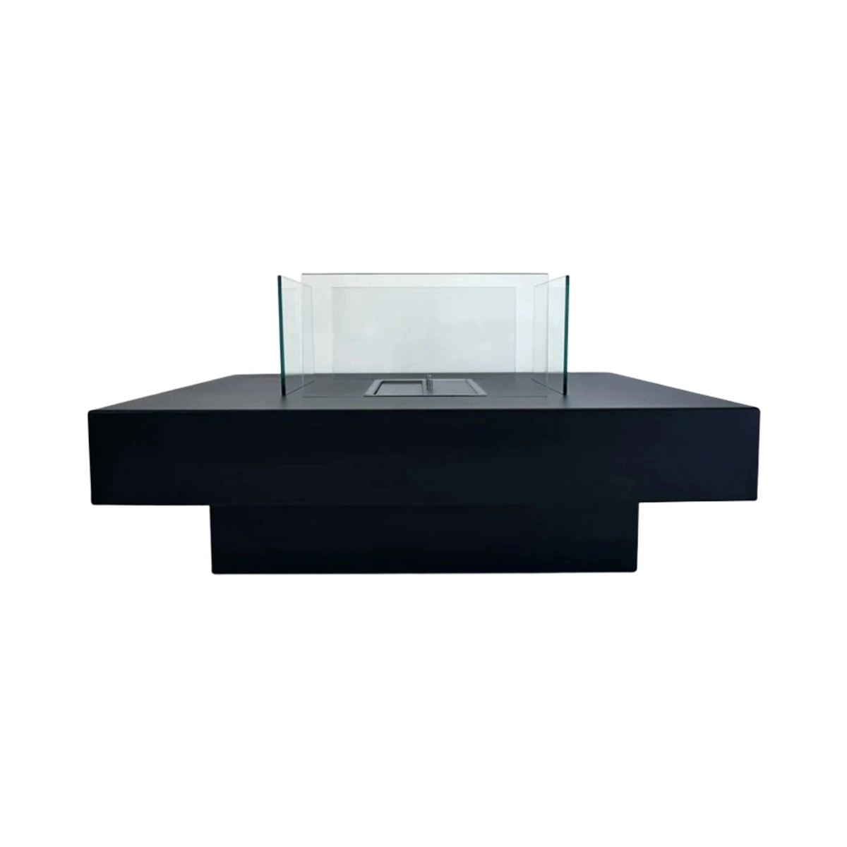 Square Floor Bioethanol Fireplace 70x70cm Indoor Outdoor Panarea Divina Fire — 5