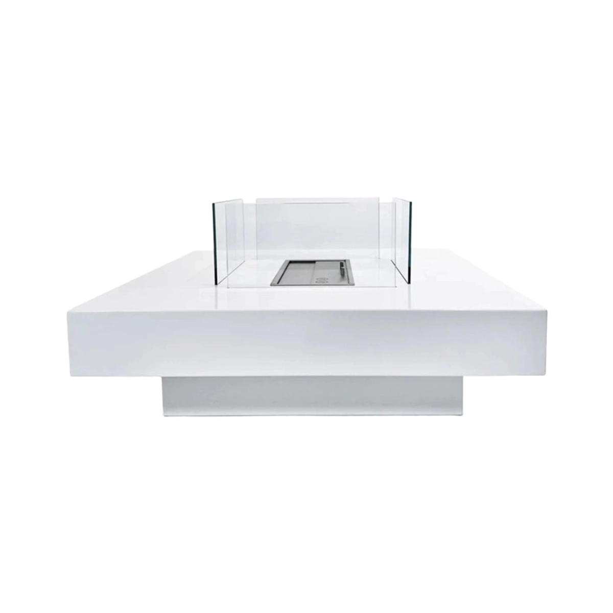 Square Floor Bioethanol Fireplace 70x70cm Indoor Outdoor Panarea Divina Fire — 5
