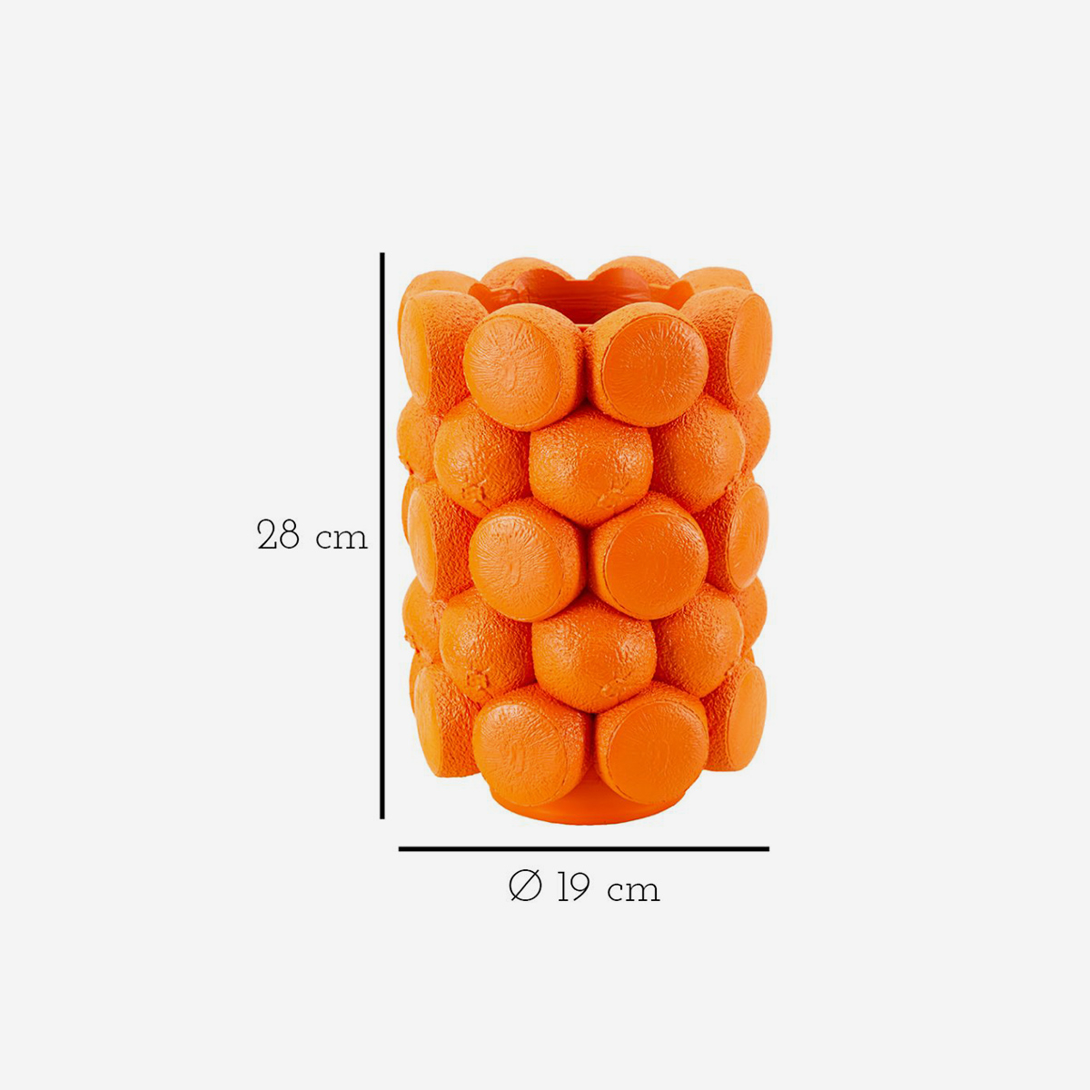 Orange Decorative Polyresin Flower Vase — 3