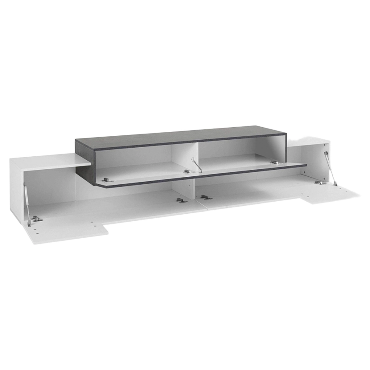 Modern Design TV Stand 240cm, 4 Compartments, 3 Doors, Corona Low Ardesia — 6