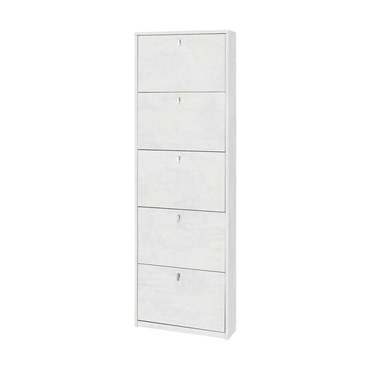 Slim Space-Saving Shoe Cabinet 5 Flap Doors 12 Pairs Lita Sarmog — 1