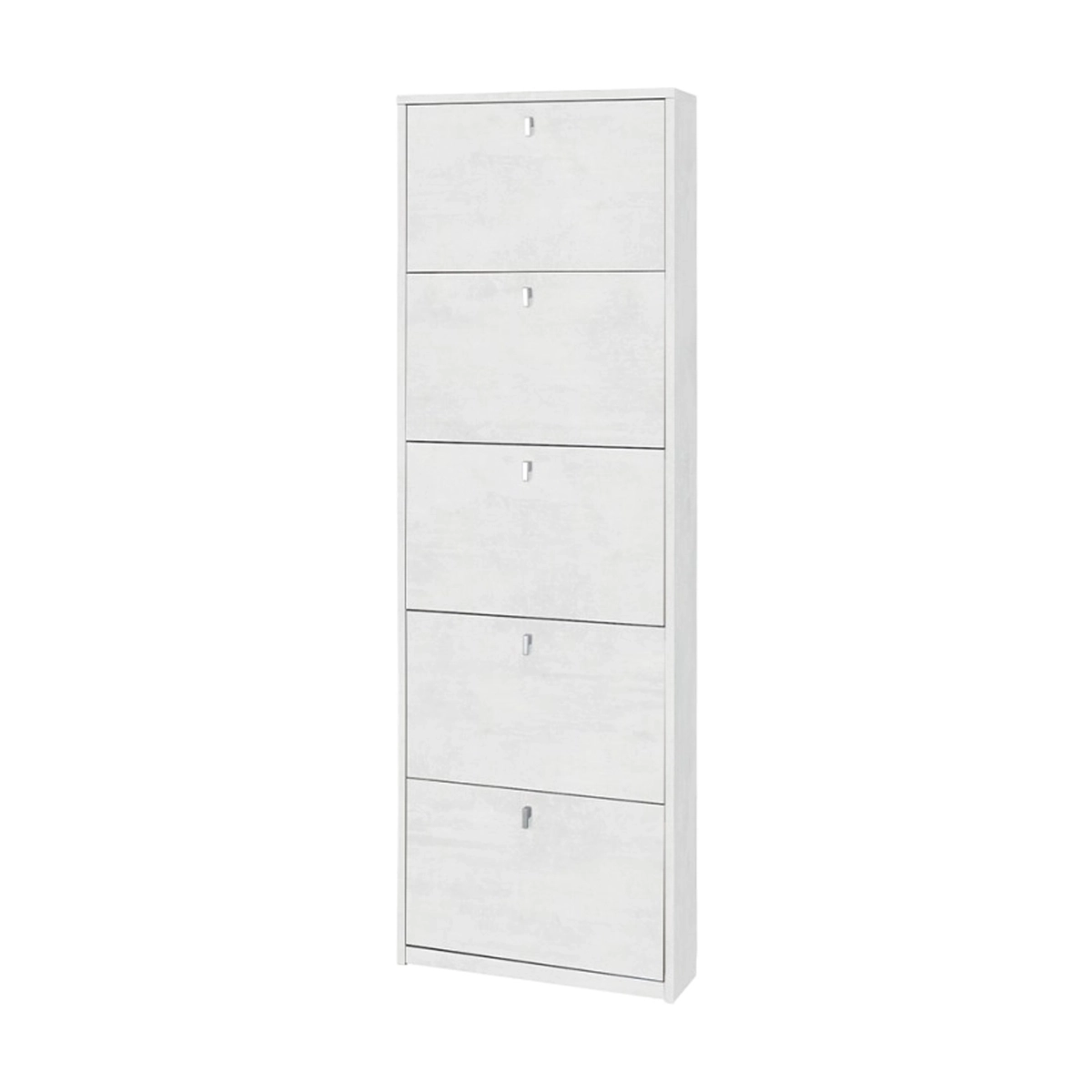 Slim Space-Saving Shoe Cabinet 5 Flap Doors 12 Pairs Lita Sarmog — 2