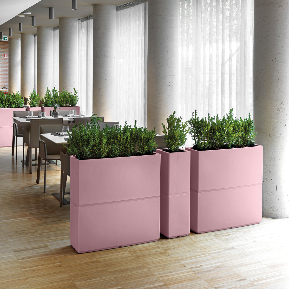 Dune Tall Rectangular Polyethylene Outdoor Planter — 2