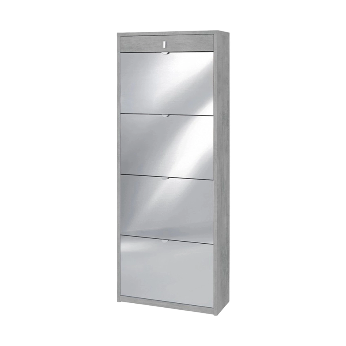 Glimt 4-door mirrored shoe cabinet with drawer Sarmog — 1