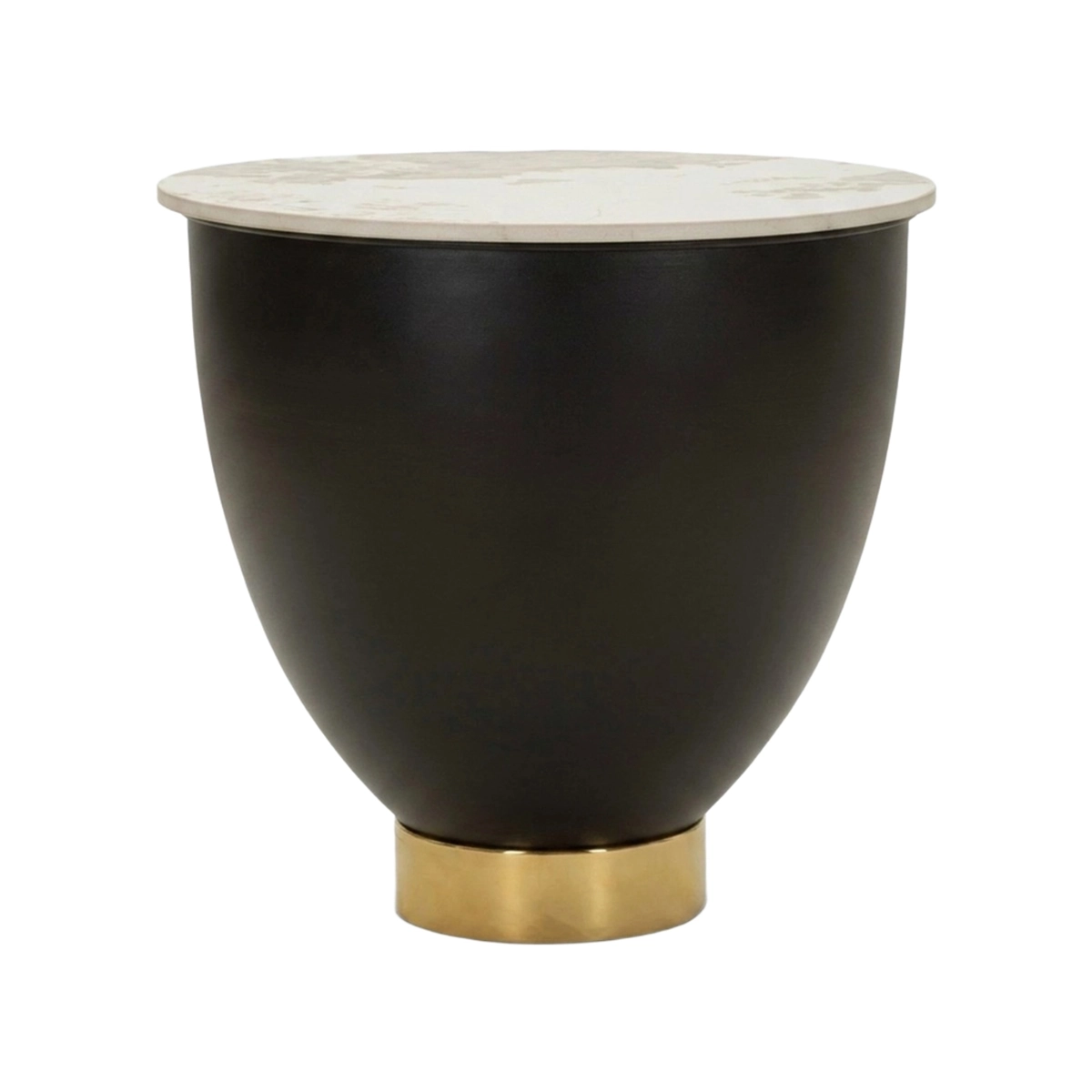 Gley Marble Poise Round Storage Coffee Table in Metal & Ceramic — 1