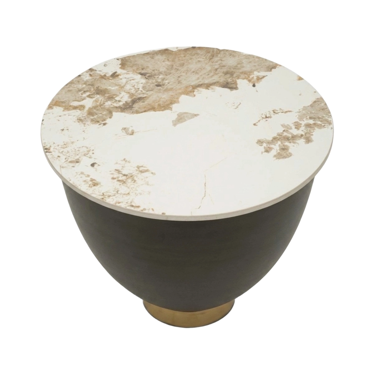 Gley Marble Poise Round Storage Coffee Table in Metal & Ceramic — 5