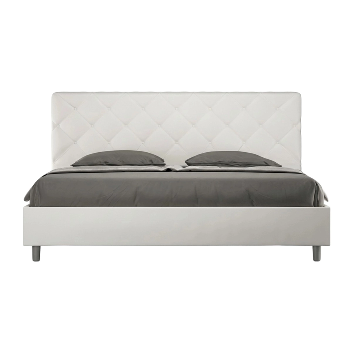 King size storage double bed 180x200 faux leather Priya K — 1