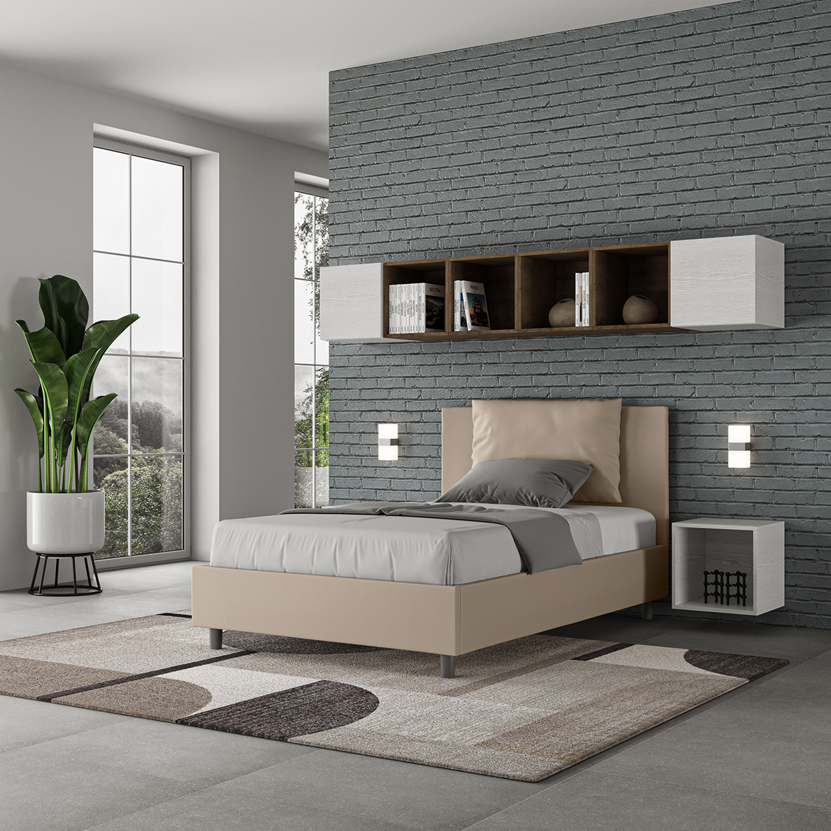 Antea P1 120x200 French Small Double Storage Bed — 2