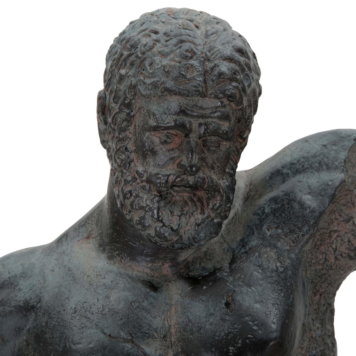 Mauro Ferretti Ercole Male Bust Sculpture in Black Resina — 3