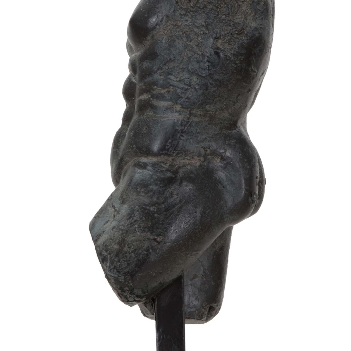 Mauro Ferretti Ercole Male Bust Sculpture in Black Resina — 4