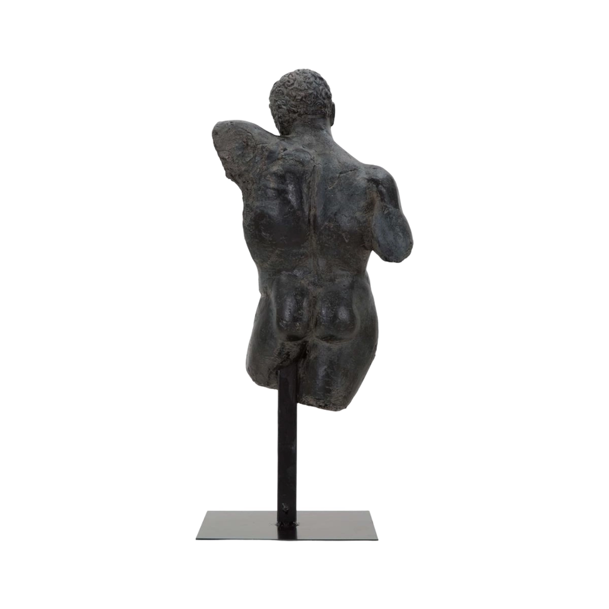 Mauro Ferretti Ercole Male Bust Sculpture in Black Resina — 7