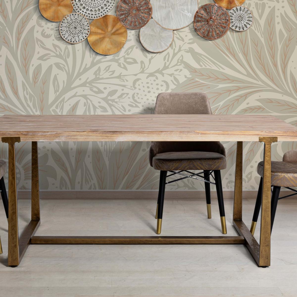 Ankara Industrial Dining Table in Wood and Metal 180x90 cm — 2