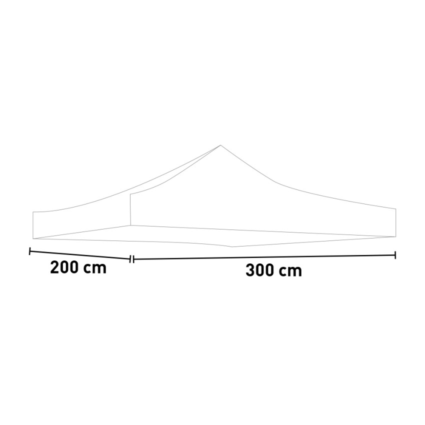 Replacement roof canopy for 3x2m folding gazebo Divina Garden white — 2