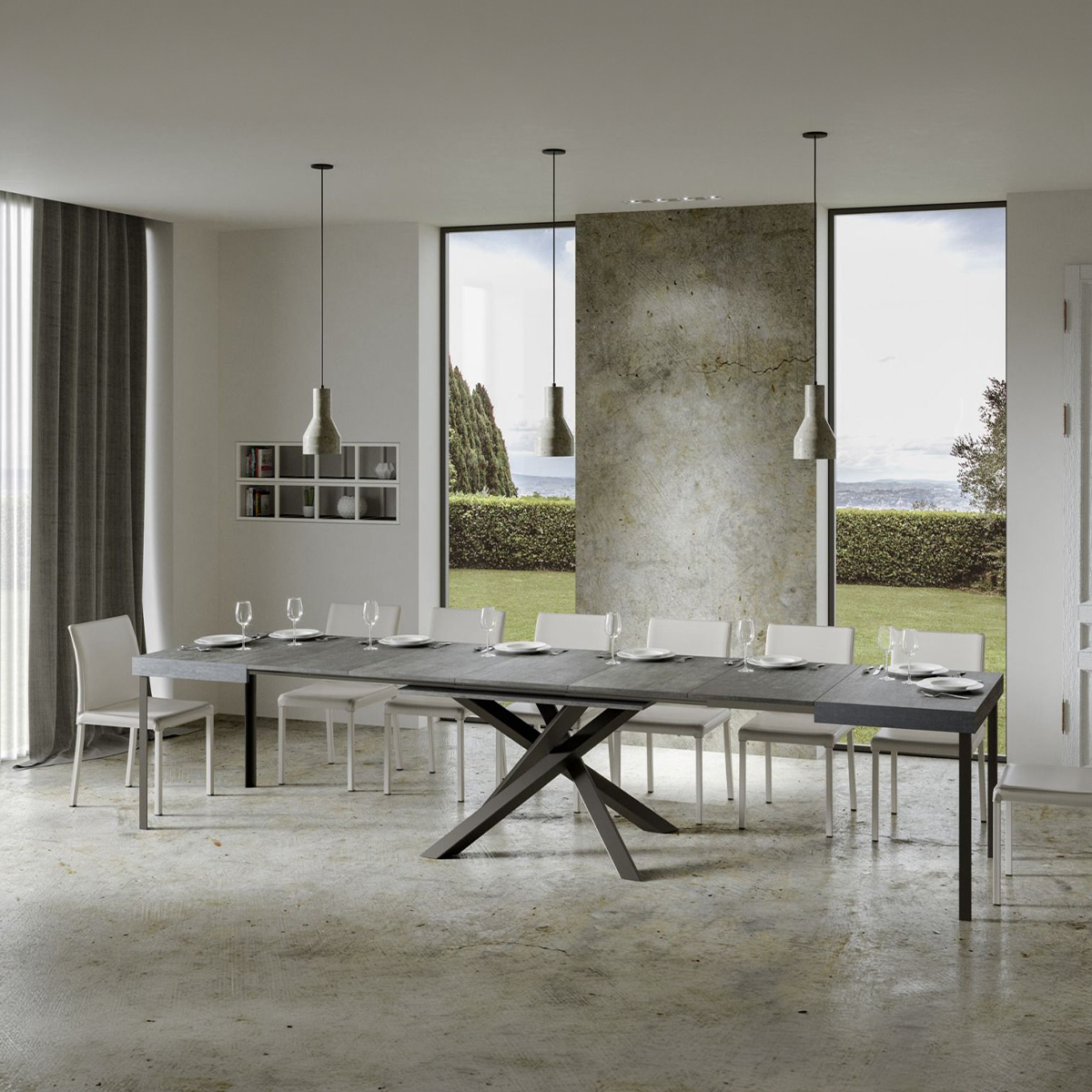 Volantis Modern Extendable Dining Table 18 Seater 90x180-440 cm — 4