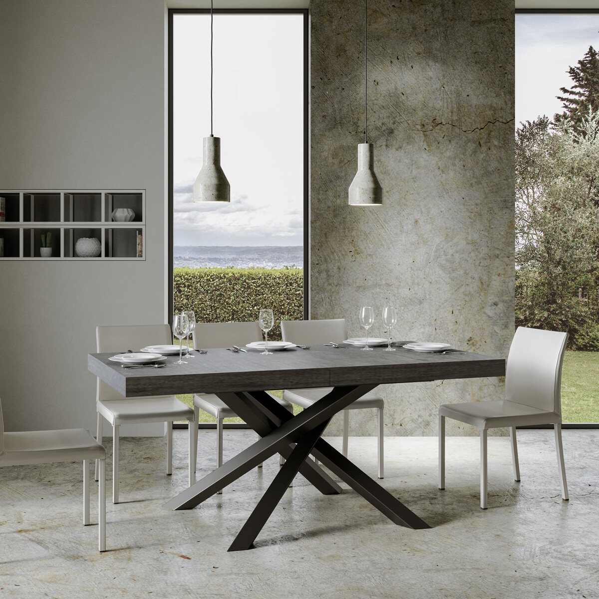 Volantis Modern Extendable Dining Table 18 Seater 90x180-440 cm — 2