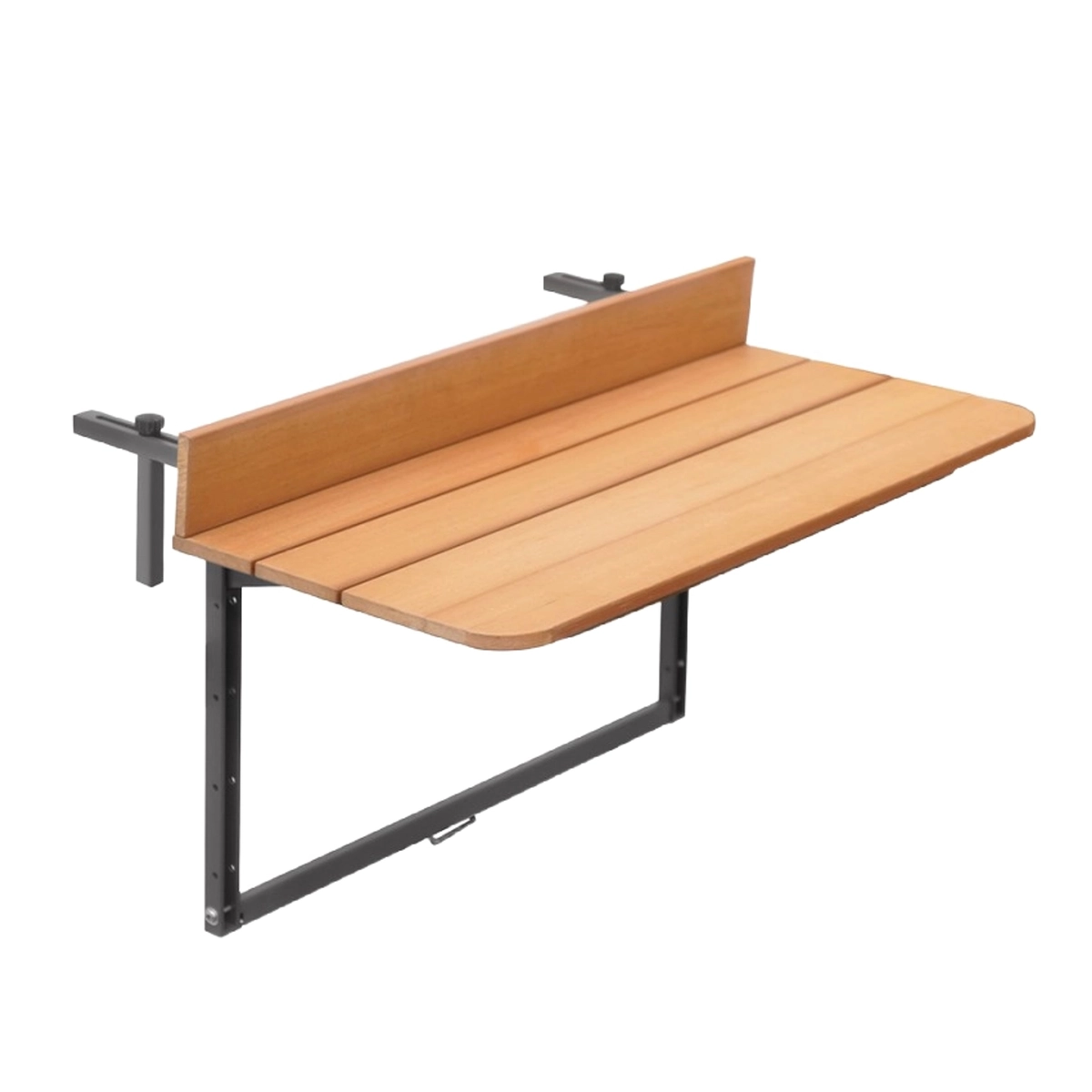Folding Balcony Railing Table Teak Effect Kedels Look Out — 1