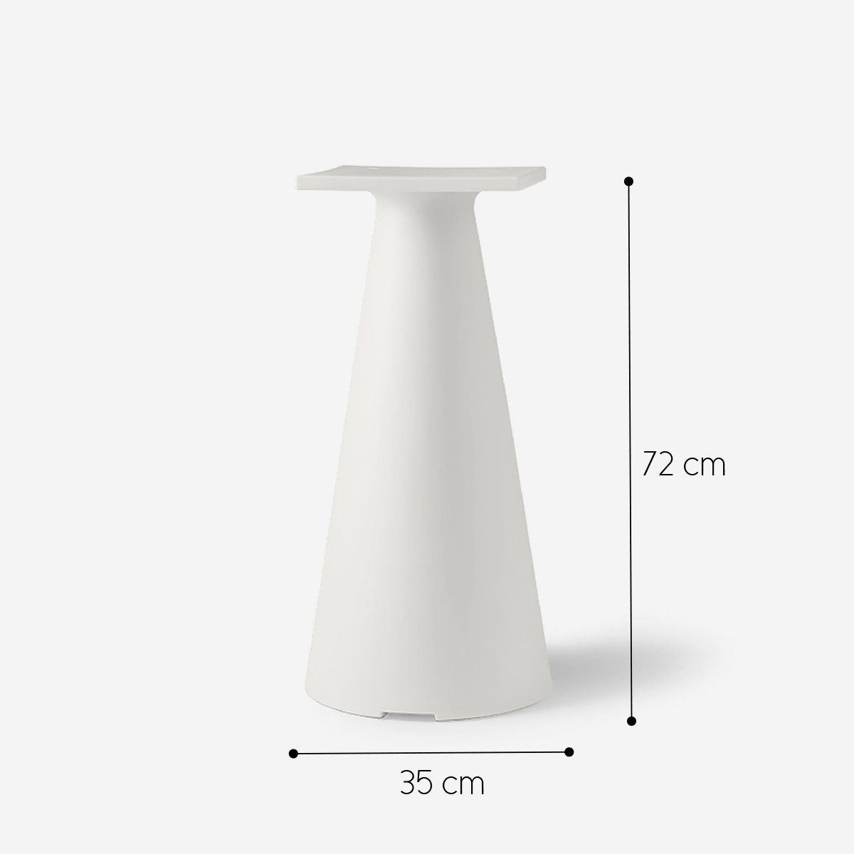 Tiffany 72 cm polyethylene contract table base leg — 3