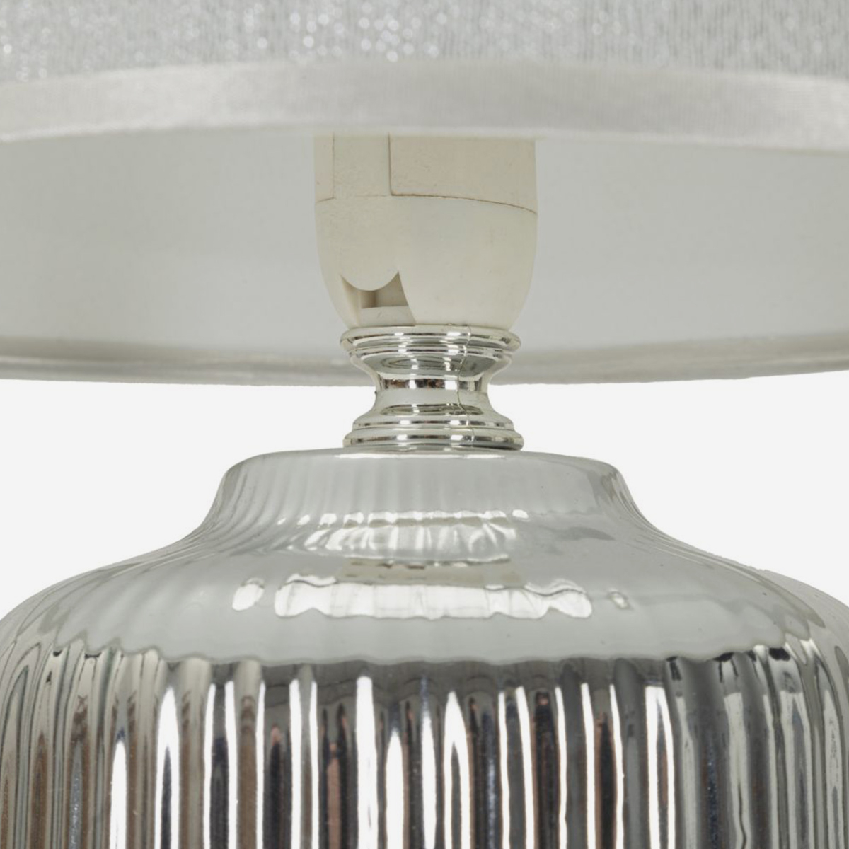 Lucina Ceramic Table Lamp with Fabric Shade by Mauro Ferretti — 3