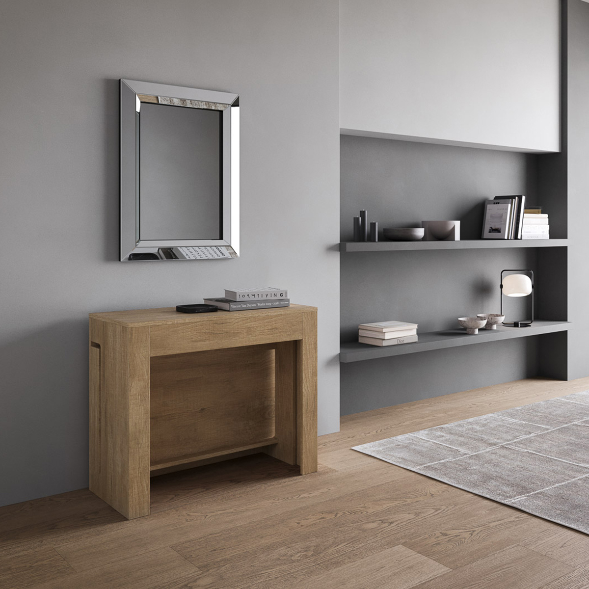 Evolve extendable console table with integrated benches 90x42-302 cm — 5