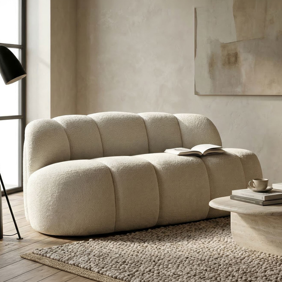 Ball Modern 2 Seater Upholstered Living Room Sofa — 2
