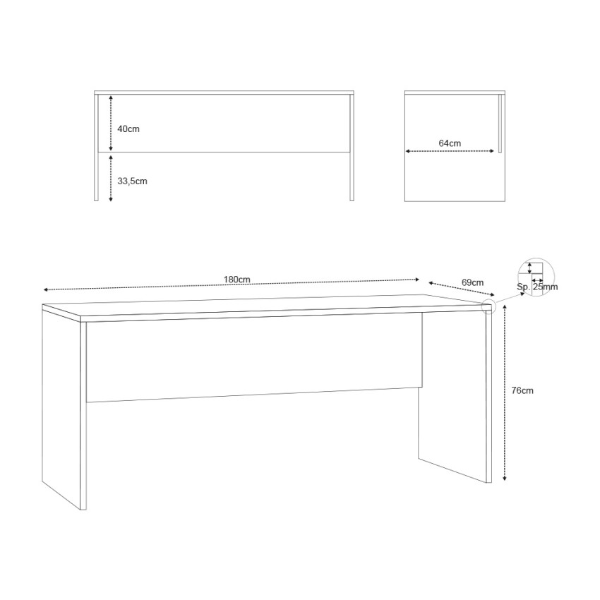 Left Corner Office Desk Sarmog Simply Extra SX — 4