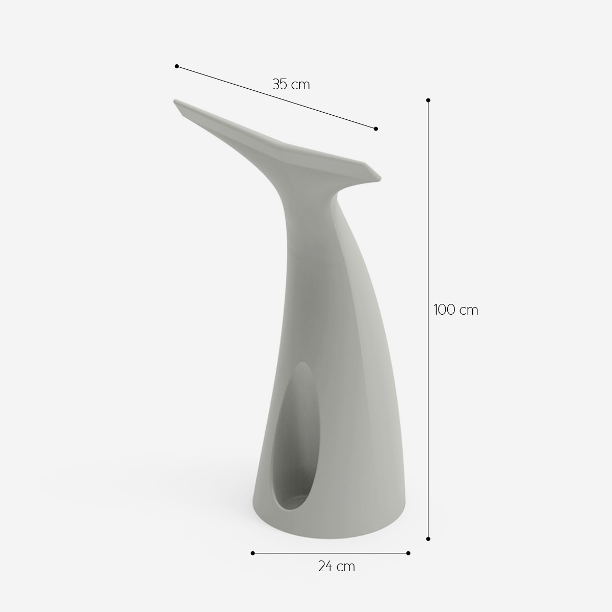 Pina Modern Entryway Design Umbrella Stand in Polyethylene — 3