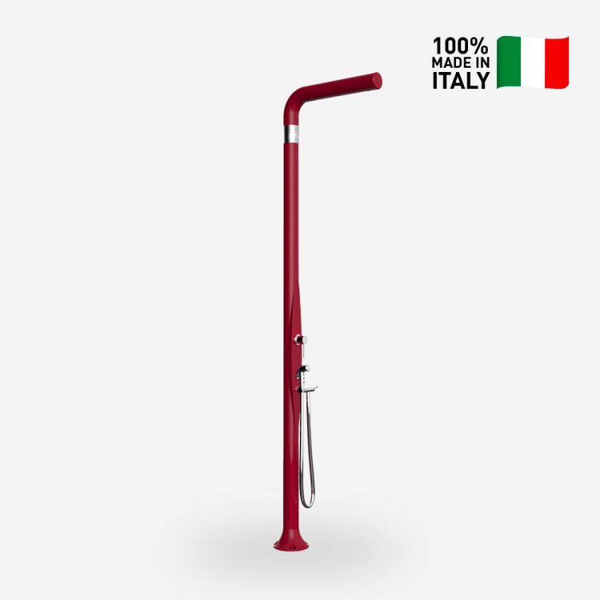 Modern design outdoor shower with mixer and foot wash Arkema Design Funny Yang T245 — 2